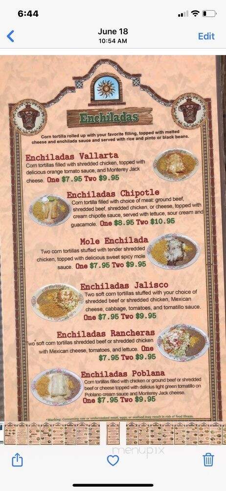 La Hacienda Real - Salem, OR menu_pic