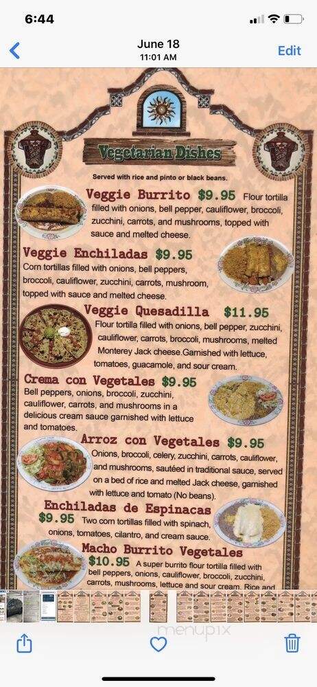 La Hacienda Real - Salem, OR menu_pic