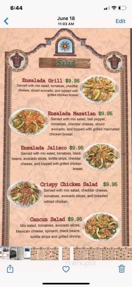 La Hacienda Real - Salem, OR menu_pic