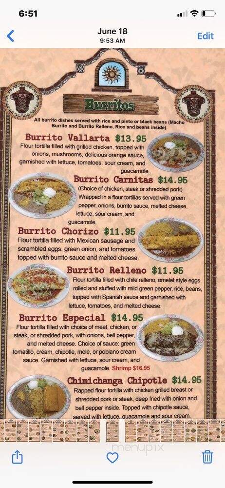 La Hacienda Real - Salem, OR menu_pic