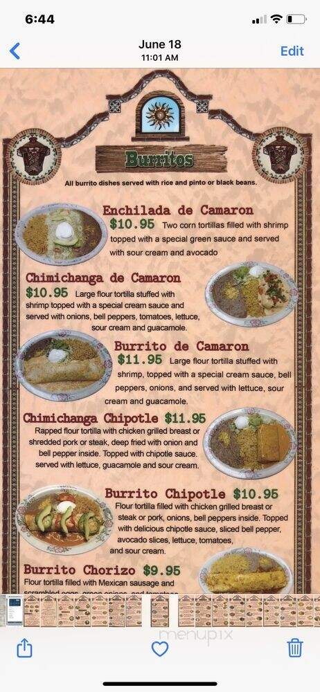 La Hacienda Real - Salem, OR menu_pic