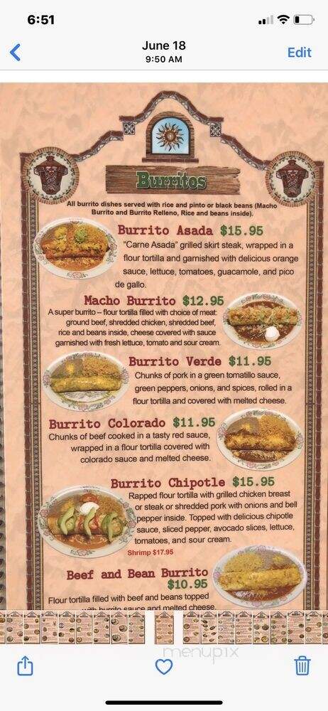 La Hacienda Real - Salem, OR menu_pic