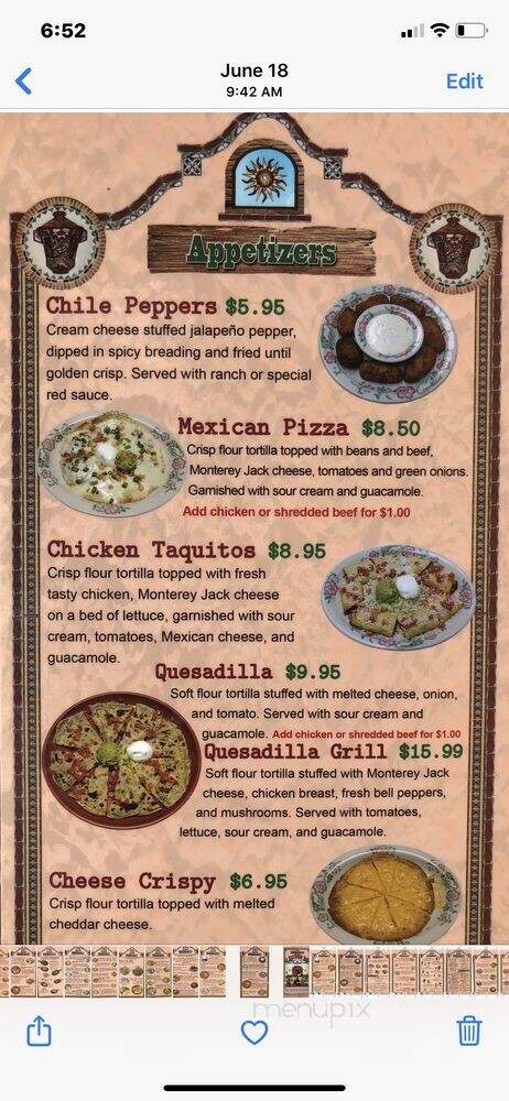 La Hacienda Real - Salem, OR menu_pic