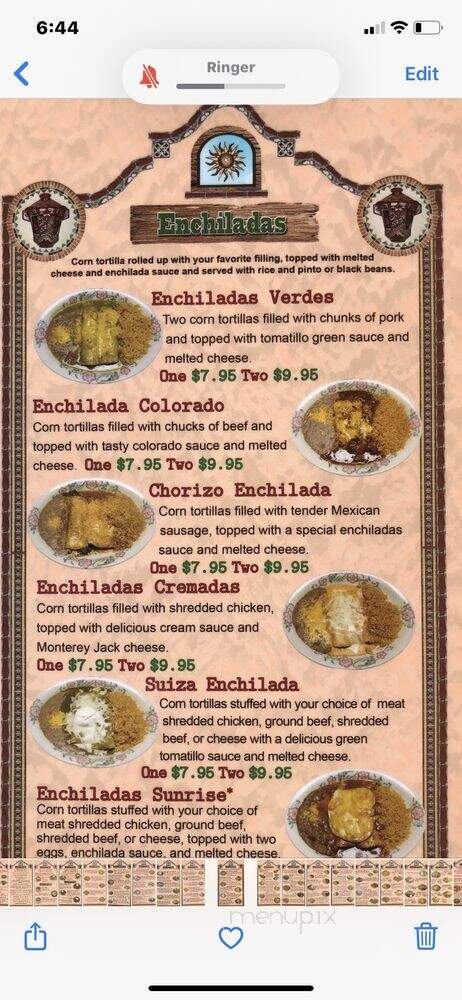 La Hacienda Real - Salem, OR menu_pic