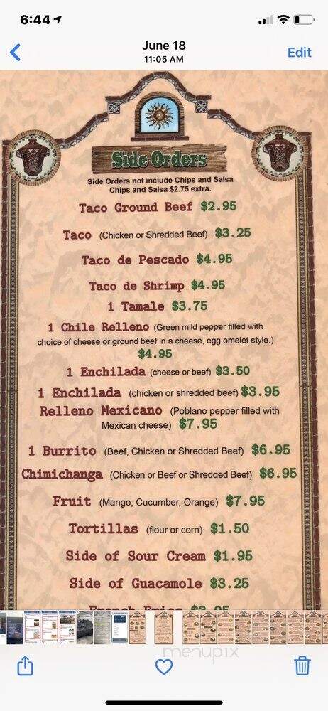 La Hacienda Real - Salem, OR menu_pic