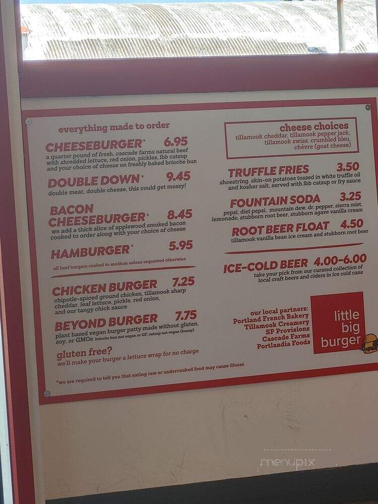 Little Big Burger - Portland, OR menu_pic