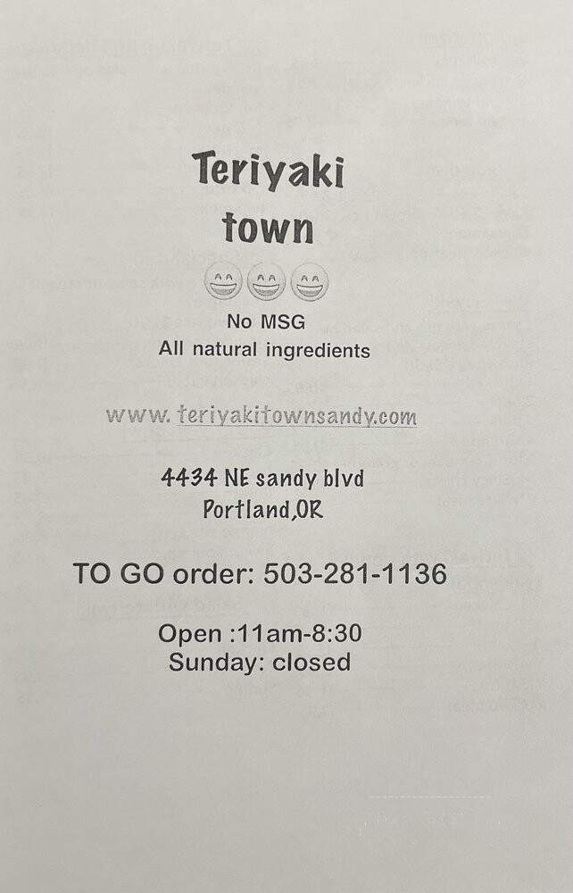 Teriyaki Town - Portland, OR
