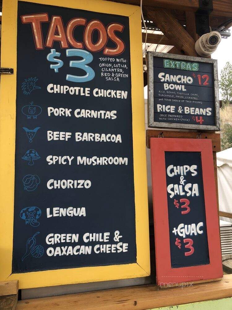 El Sancho Taco Shack - Bend, OR menu_pic