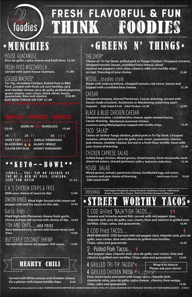 Foodies Brick & Mortar - Kennewick, WA menu_pic