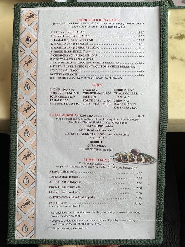 Fiesta Taqueria & Tequila Bar - Puyallup, WA menu_pic