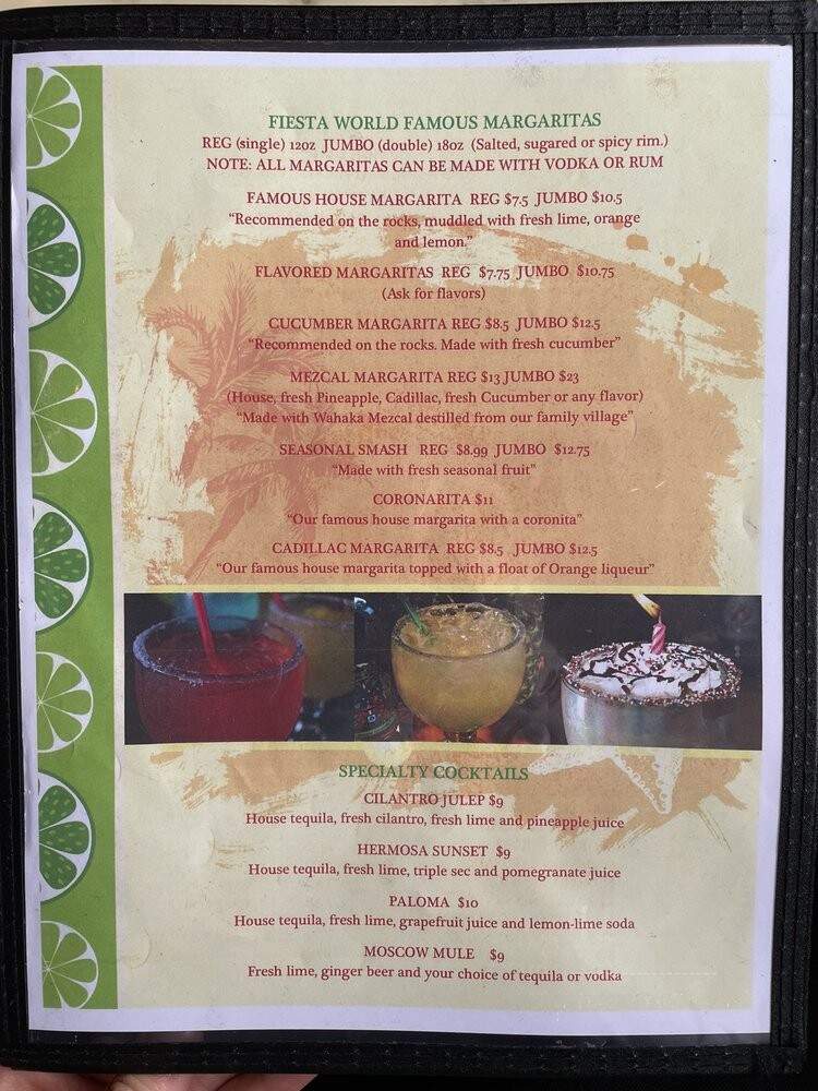 Fiesta Taqueria & Tequila Bar - Puyallup, WA menu_pic