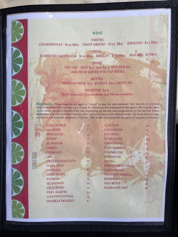 Fiesta Taqueria & Tequila Bar - Puyallup, WA menu_pic