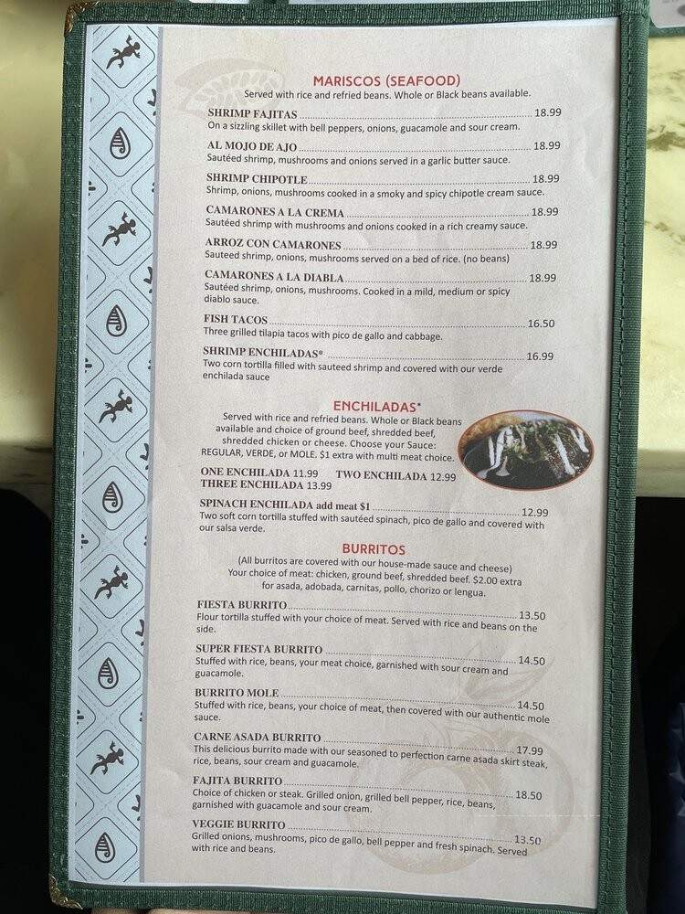 Fiesta Taqueria & Tequila Bar - Puyallup, WA menu_pic