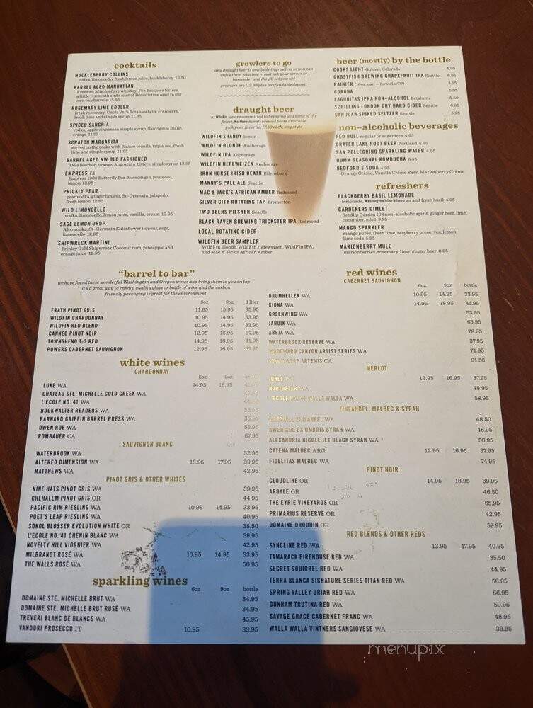 WildFin American Grill - Renton, WA menu_pic