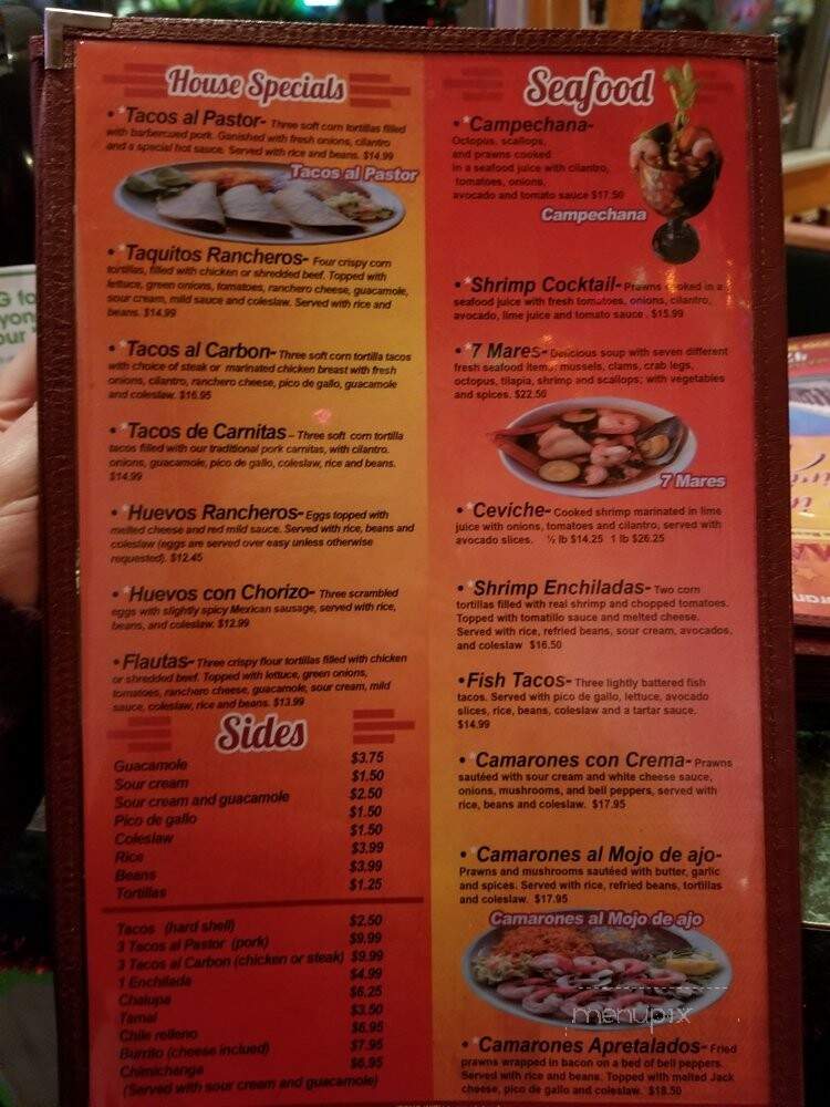 5 Hermanos - Renton, WA menu_pic