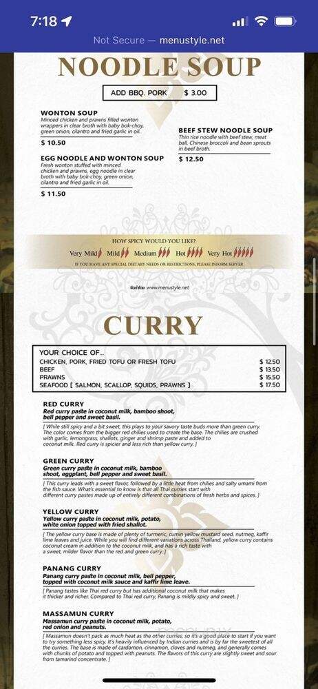 Singtong - Renton, WA menu_pic