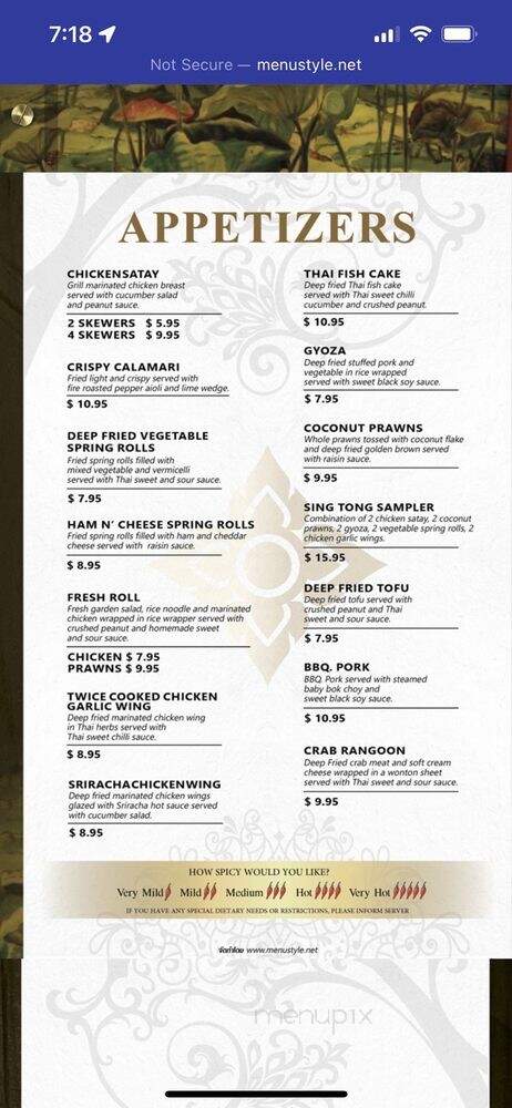 Singtong - Renton, WA menu_pic