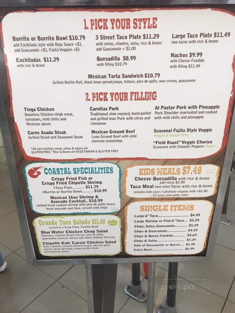 Blue Water Taco Grill - Seattle, WA menu_pic