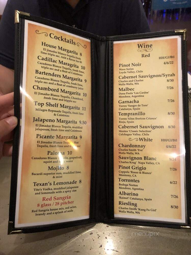 Villa Escondida - Seattle, WA menu_pic