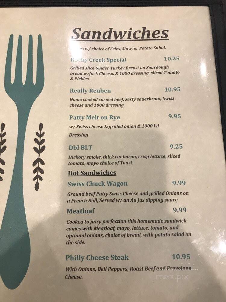 The Eatery - Marblemount, WA menu_pic