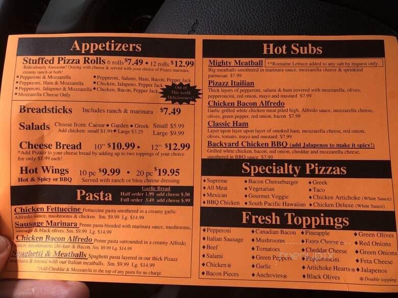 Pizza Pizazz - Lakewood, WA menu_pic
