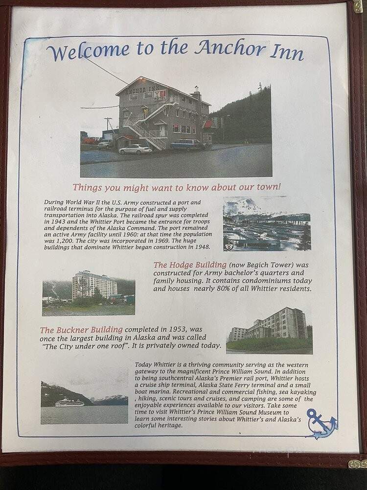 The Anchor Inn - Whittier, AK