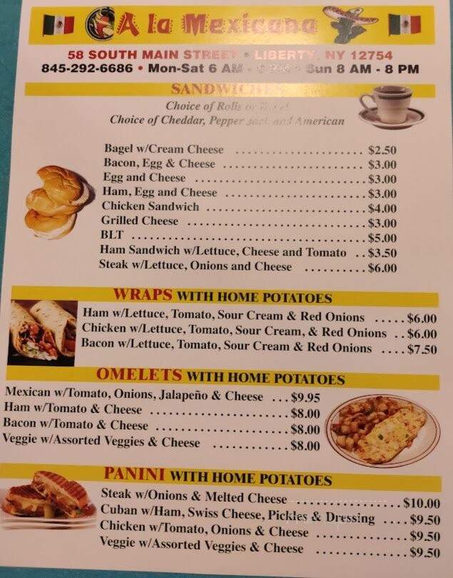 A La Mexicana - Liberty, NY menu_pic
