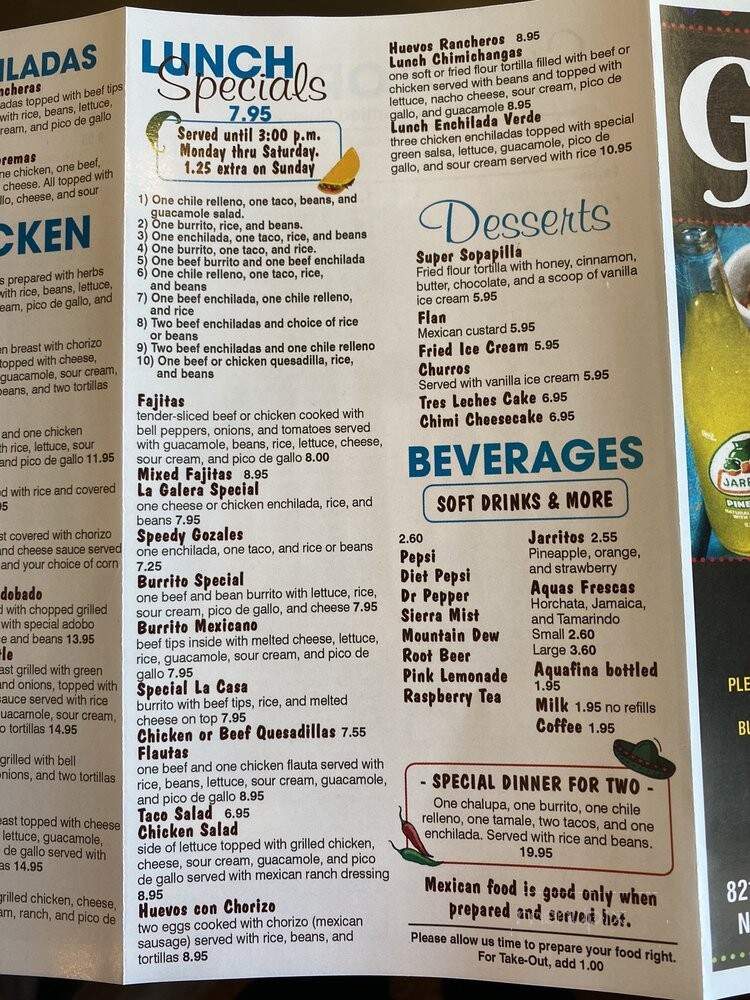 La Galera - Niagara Falls, NY menu_pic