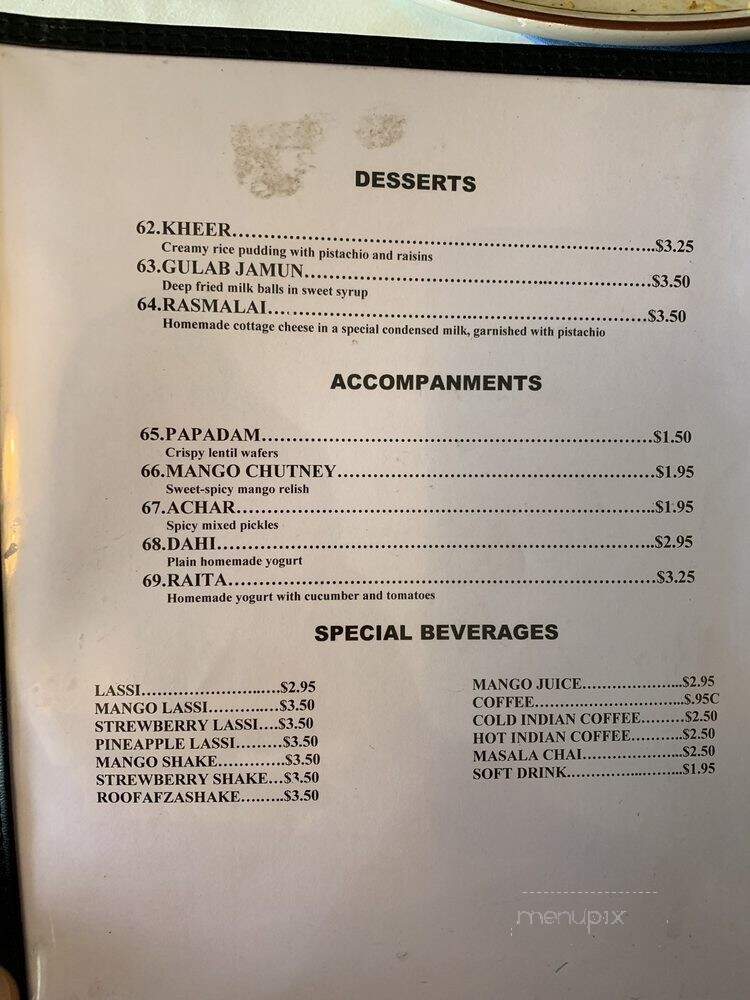 Tandoor - Olean, NY menu_pic
