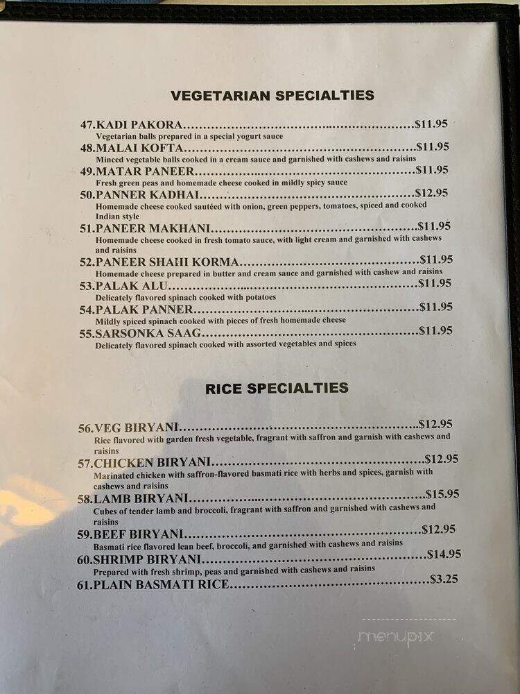 Tandoor - Olean, NY menu_pic