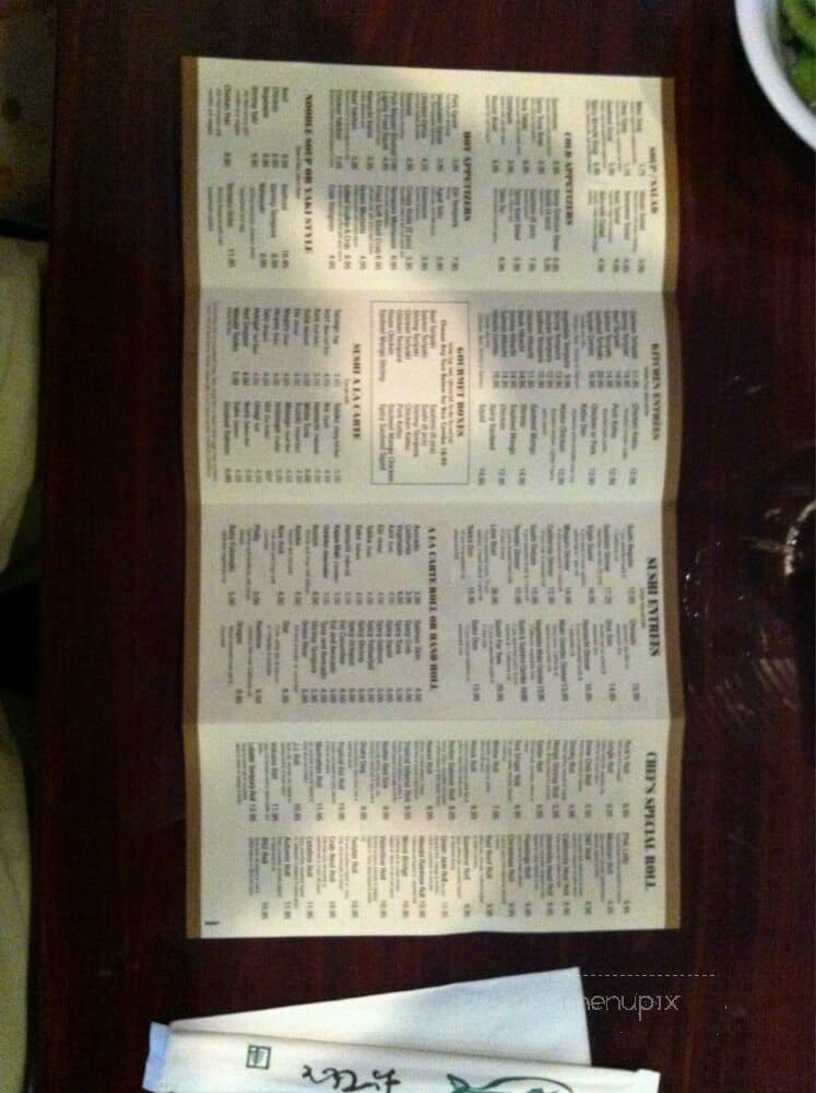 Oyako Sushi - York, PA menu_pic