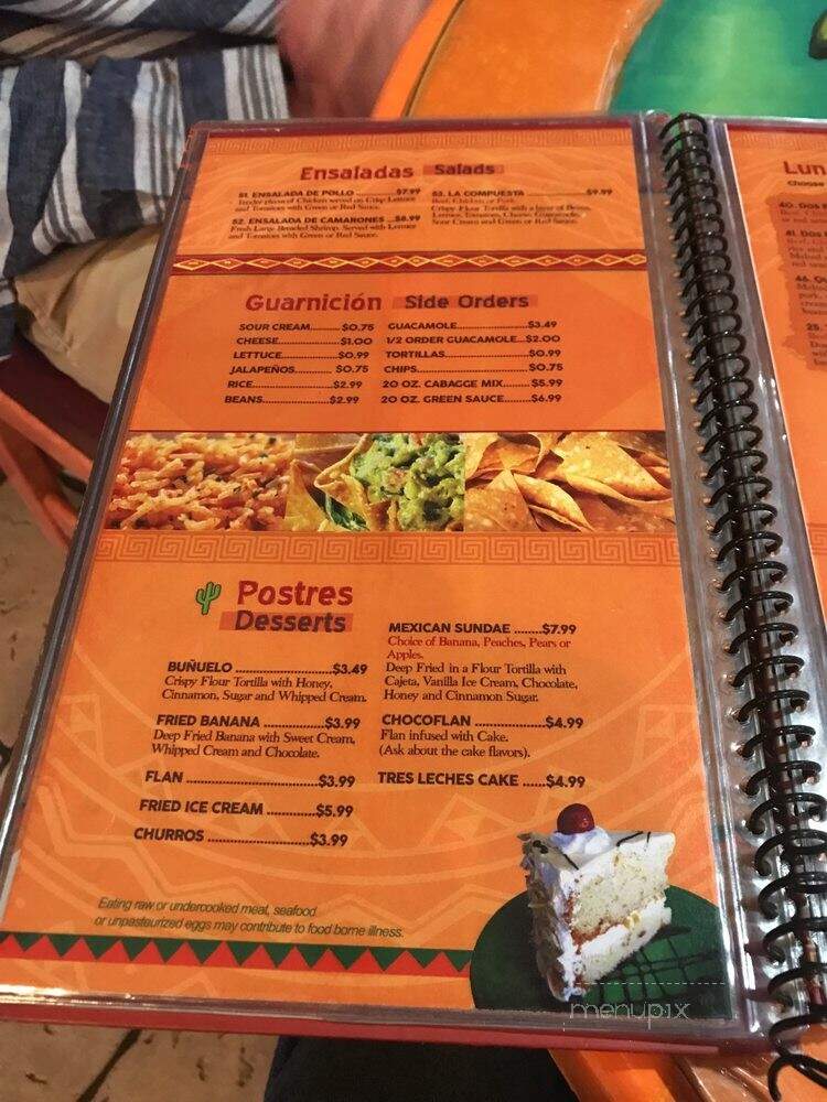 Tlacuani Mexican Restaurant and Grill - Temple, PA menu_pic