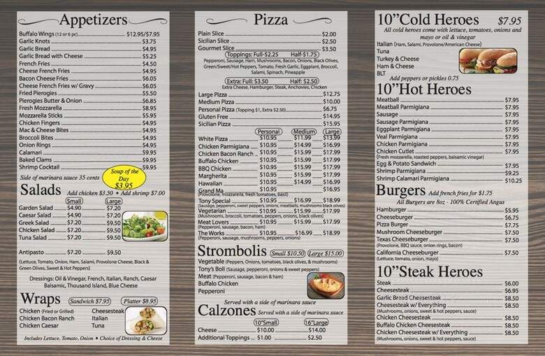 Mountain Pizzaria - Tannersville, PA menu_pic