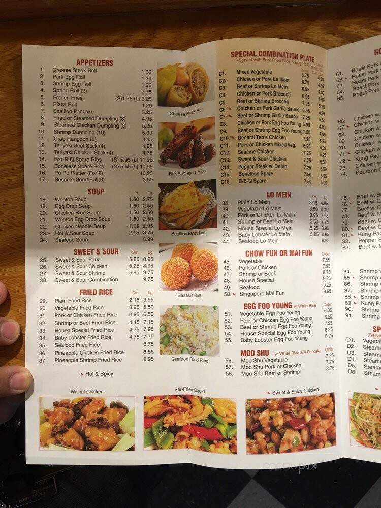 Great Wall - Mount Pocono, PA menu_pic