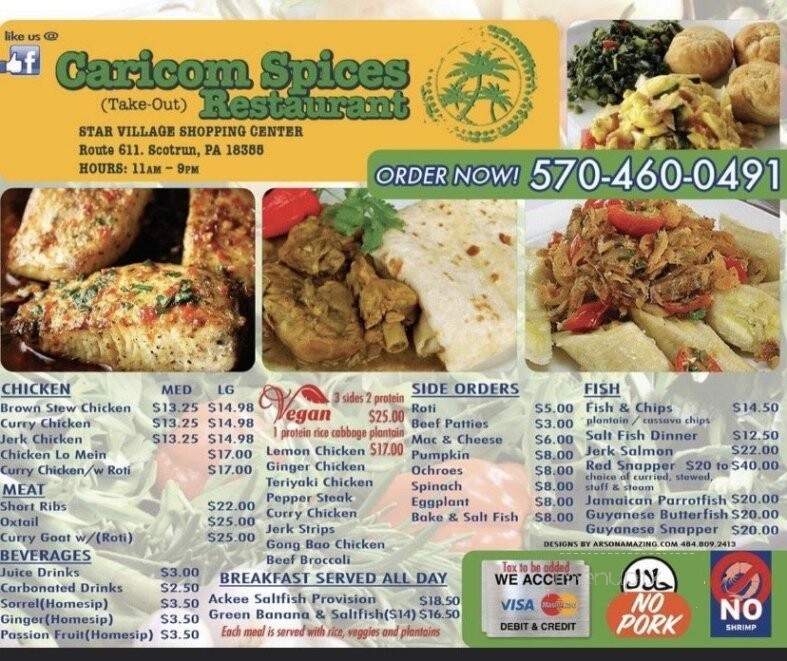 Caribbean Spices - Scotrun, PA menu_pic