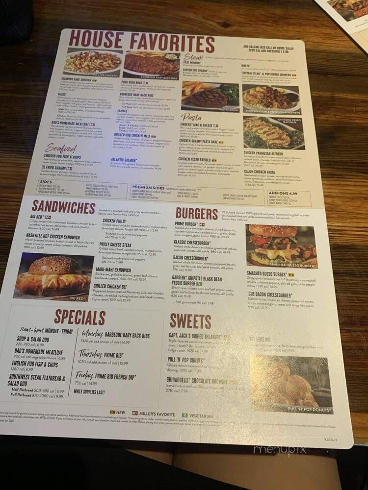Miller's Willow Grove Ale House - Willow Grove, PA menu_pic