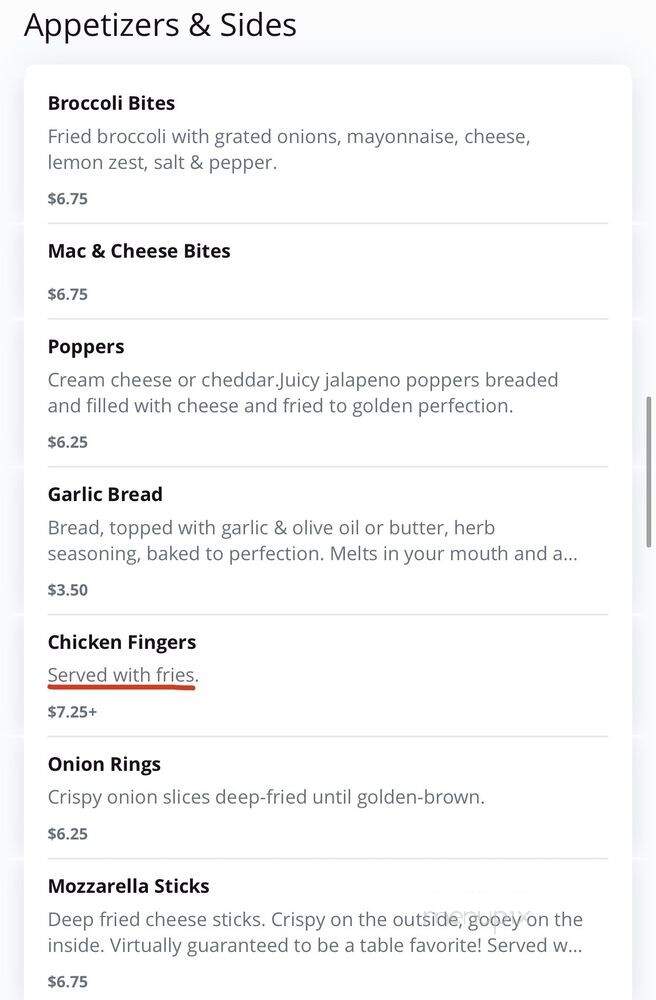 Franzone's Pizzeria & Restaurant - Philadelphia, PA menu_pic