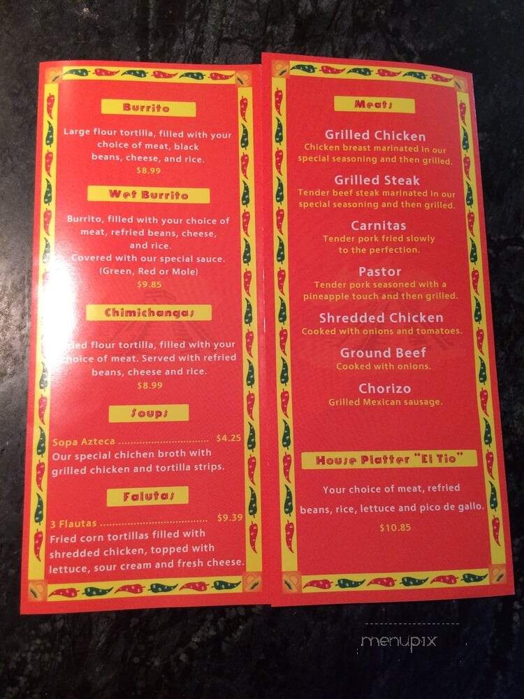 El Tio Mexican Restaurant - Berwyn, PA menu_pic