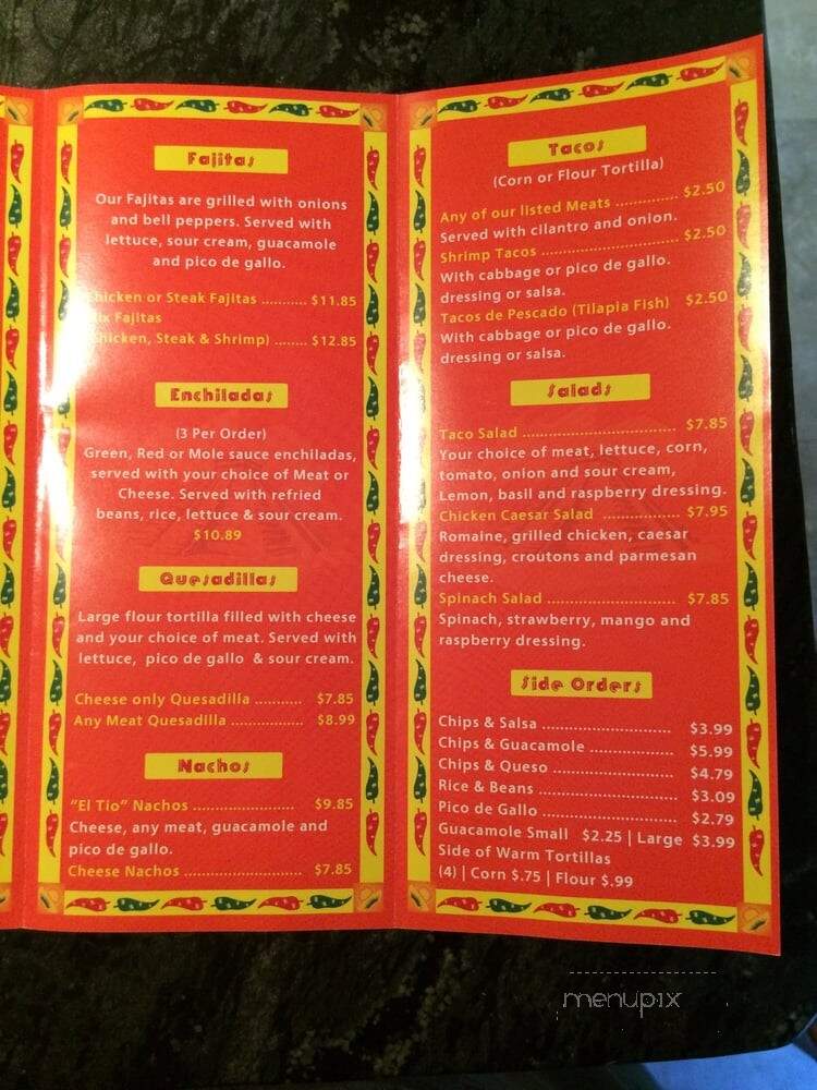 El Tio Mexican Restaurant - Berwyn, PA menu_pic