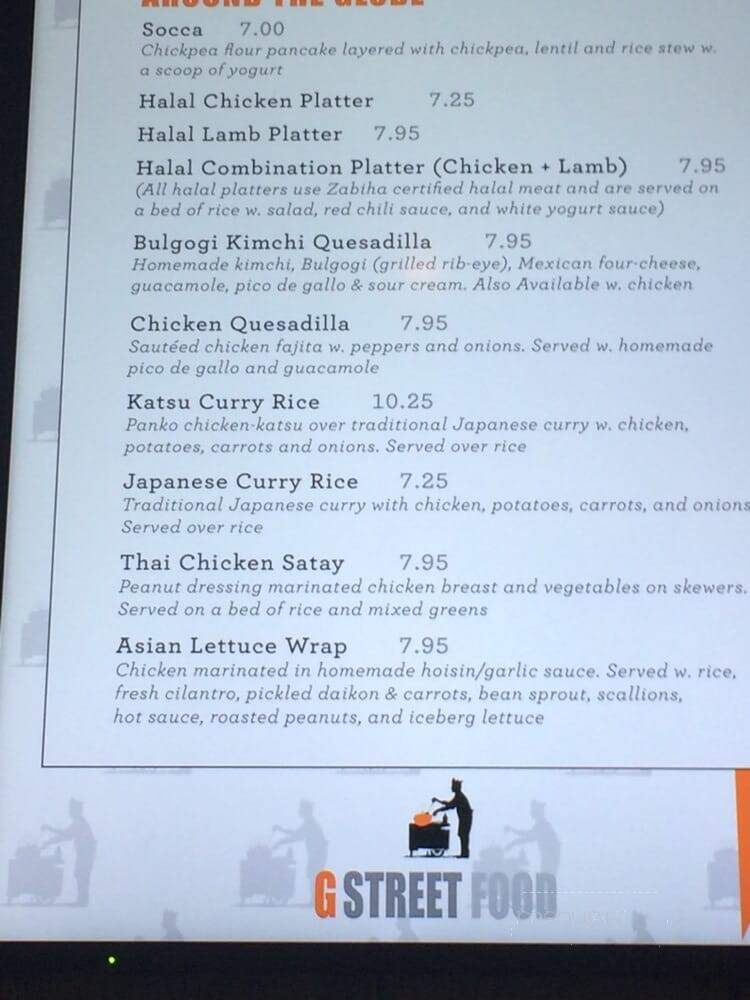 G Street Food - Washington, DC menu_pic