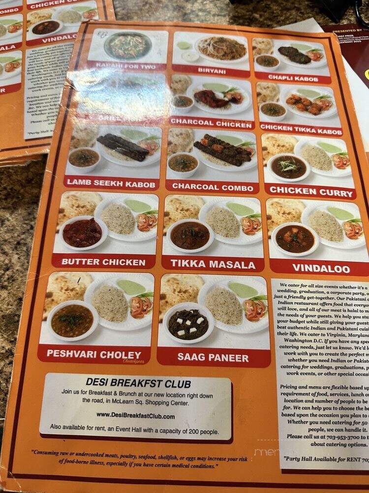 Charcoal Chicken - Chantilly, VA menu_pic
