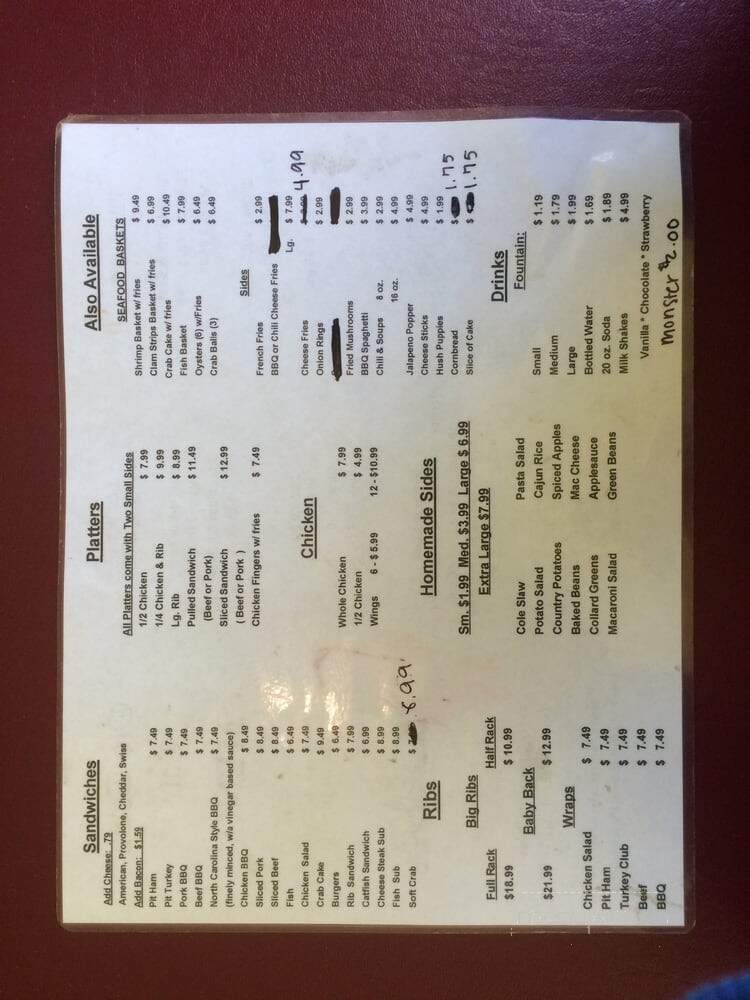 Old Town Cafe - Huntingtown, MD menu_pic