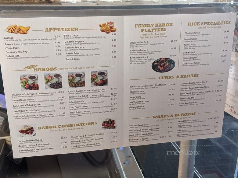 Royal Palace Kabob - Alexandria, VA menu_pic