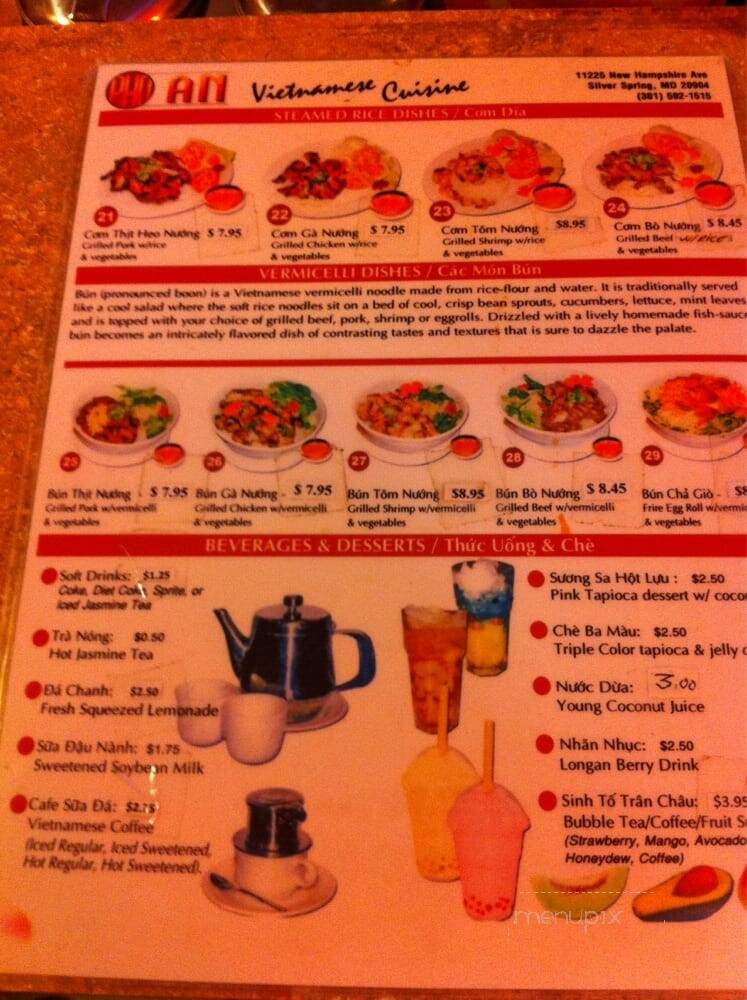 Pho Hung & Grill - Silver Spring, MD menu_pic