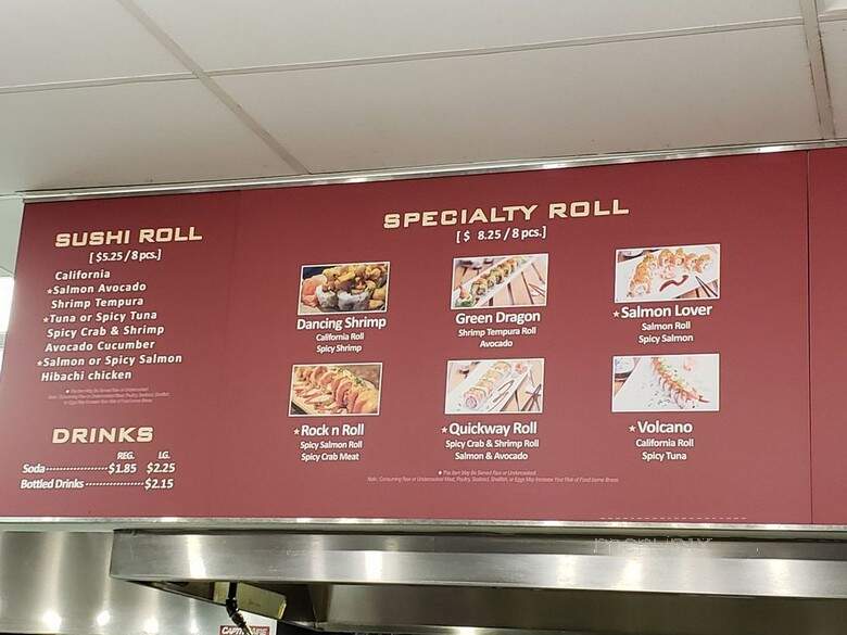 Quickway Japanese Hibachi - Rockville, MD menu_pic