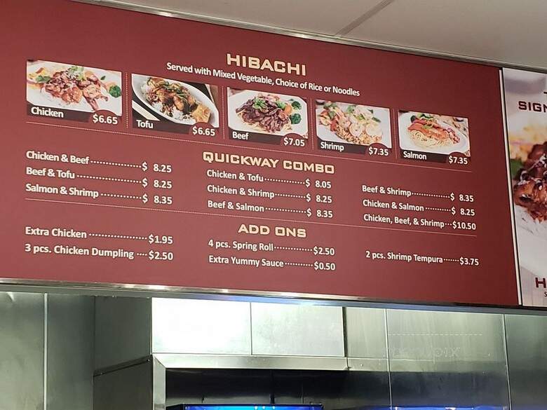 Quickway Japanese Hibachi - Rockville, MD menu_pic