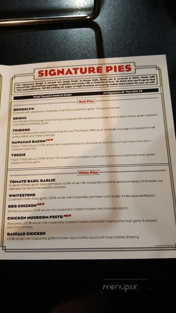 Flippin' Pizza - Fairfax, VA menu_pic