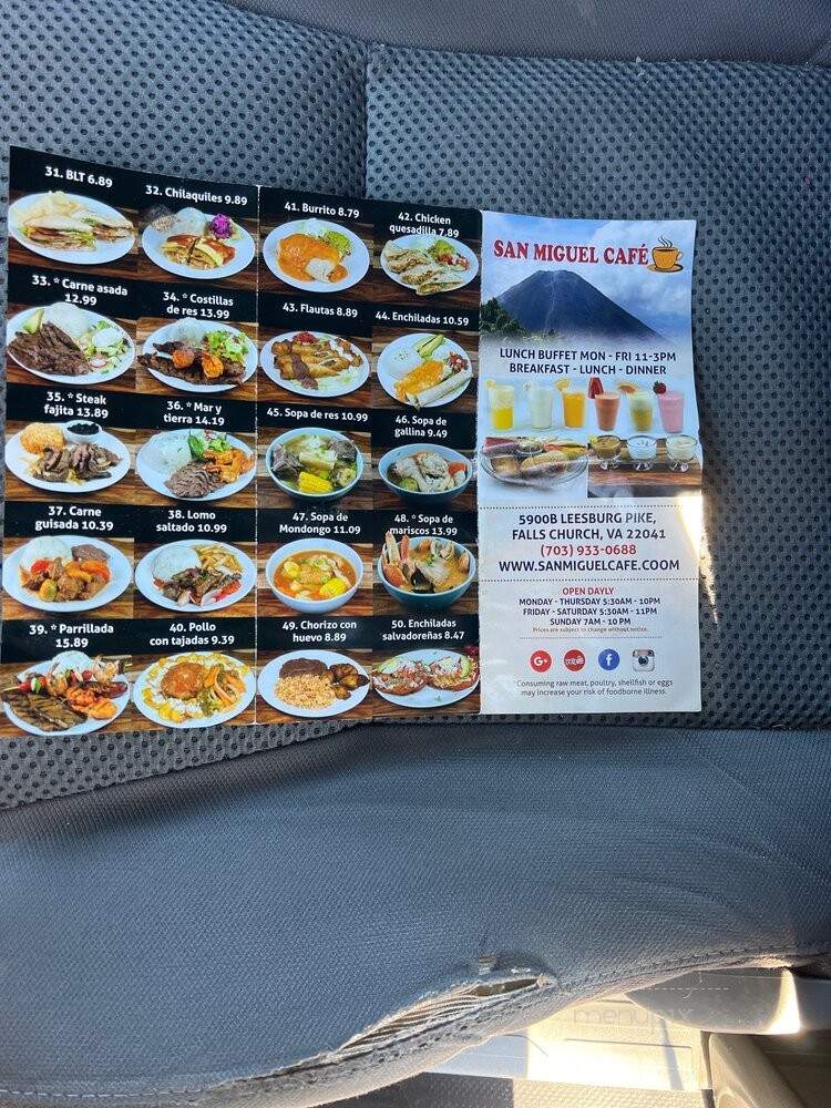 San Miguel Cafe - Falls Church, VA menu_pic