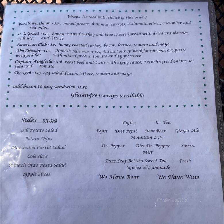 Carrot Tree Kitchens - Yorktown, VA menu_pic