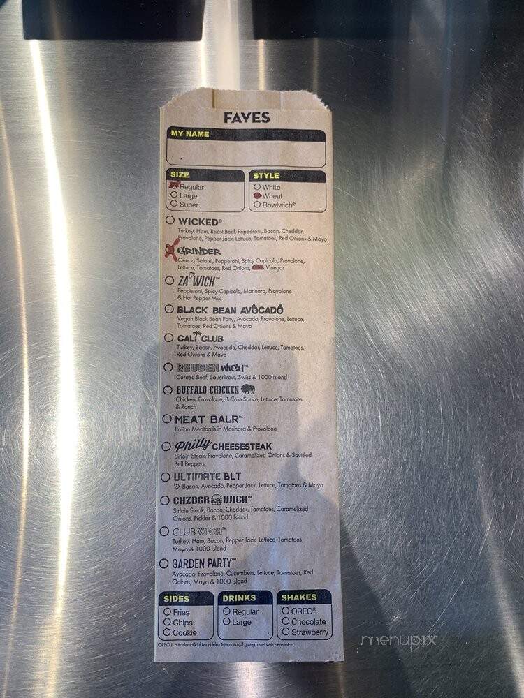 Which Wich - Williamsburg, VA menu_pic